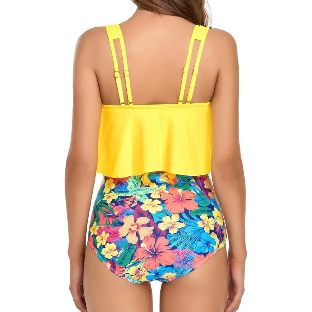 Tankini Swimsuit Women High Waisted Bikini Plus Size Tummy Control Summer